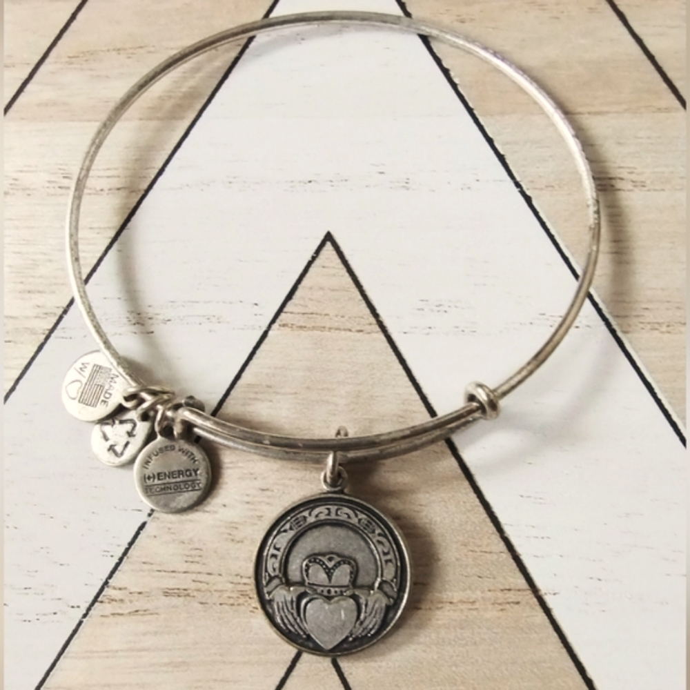 Alex & Ani Claddagh Charm Bracelet, LOVE,FRIENDSHIP,LOYALTY